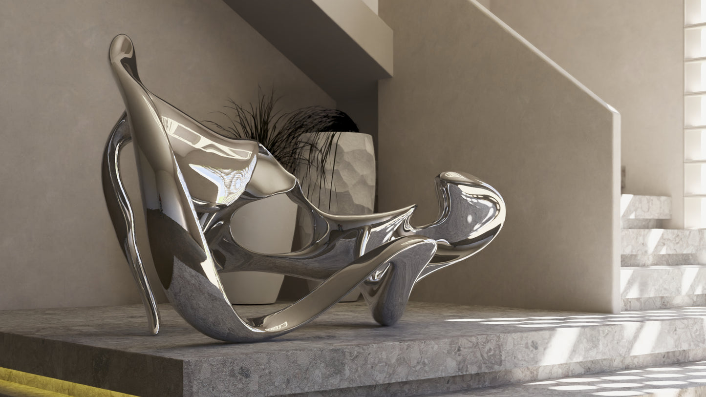 Ebb and Flow#3（Medium edition） (2023) Stainless Steel Sculpture