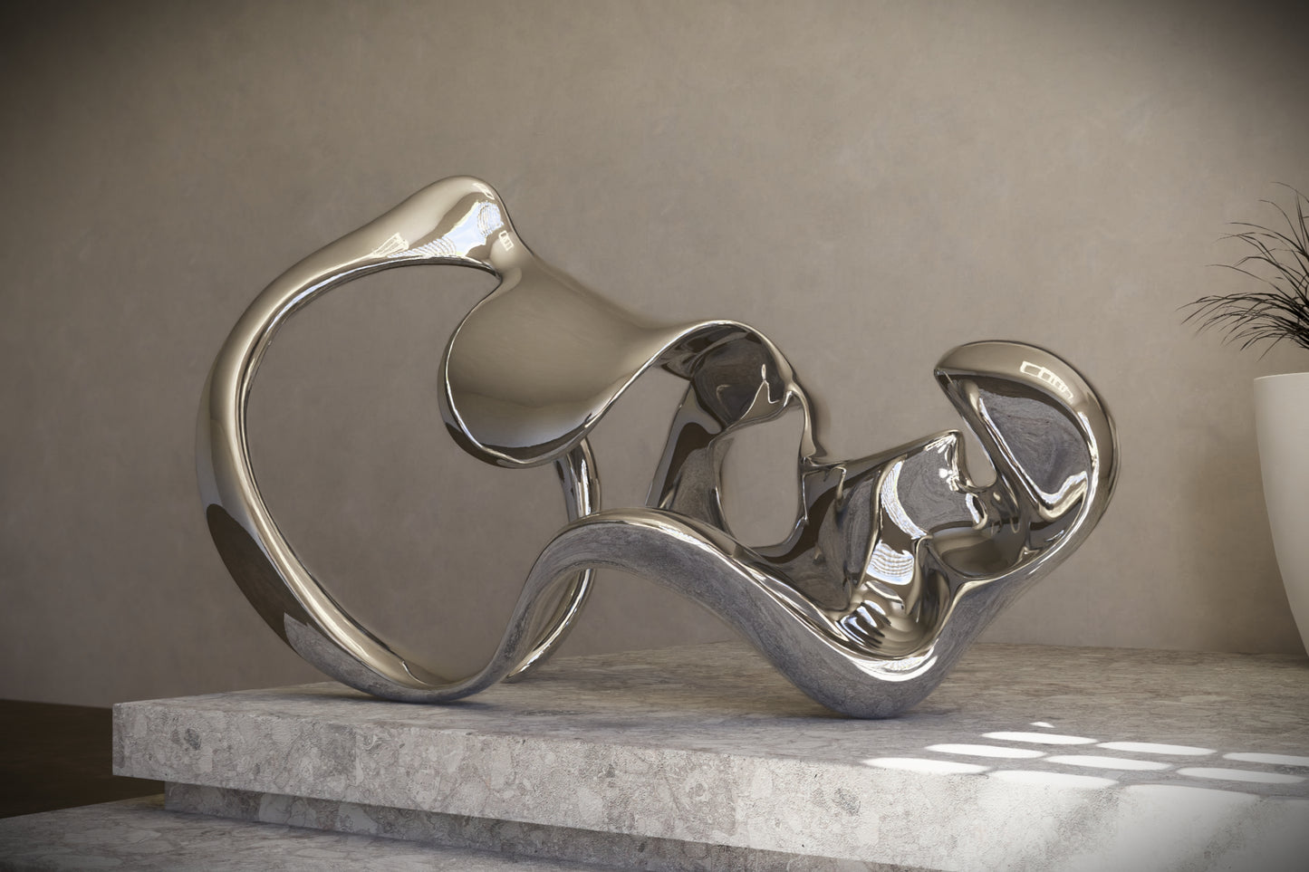 Ebb and Flow#3（Medium edition） (2023) Stainless Steel Sculpture