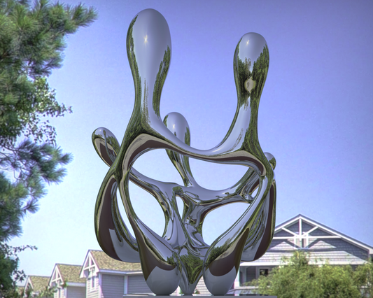 Harmony in Flux#2(Large edition) (2022) Stainless Steel Sculpture