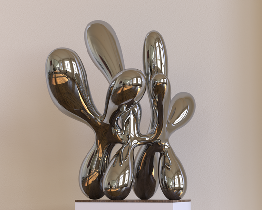 Harmony in Flux#3（Large edition） (2022) Stainless Steel Sculpture