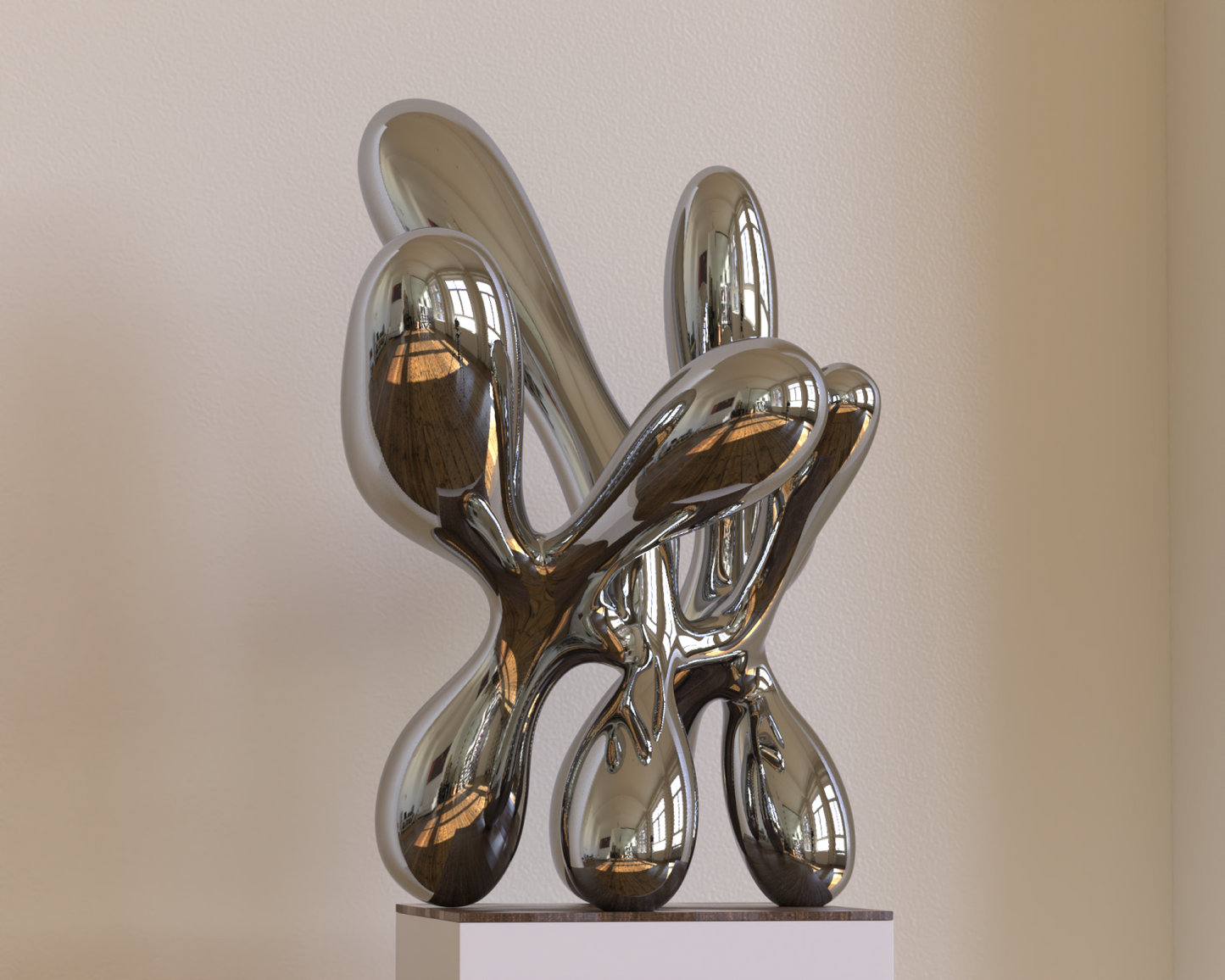 Harmony in Flux#3（Large edition） (2022) Stainless Steel Sculpture
